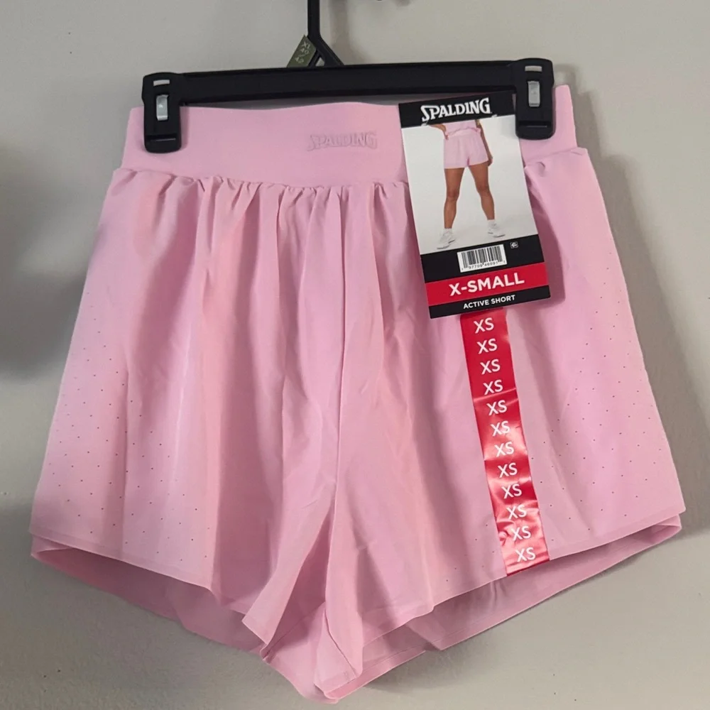 Spalding Women’s Light Pink Athletic Shorts - Picture 1 of 3